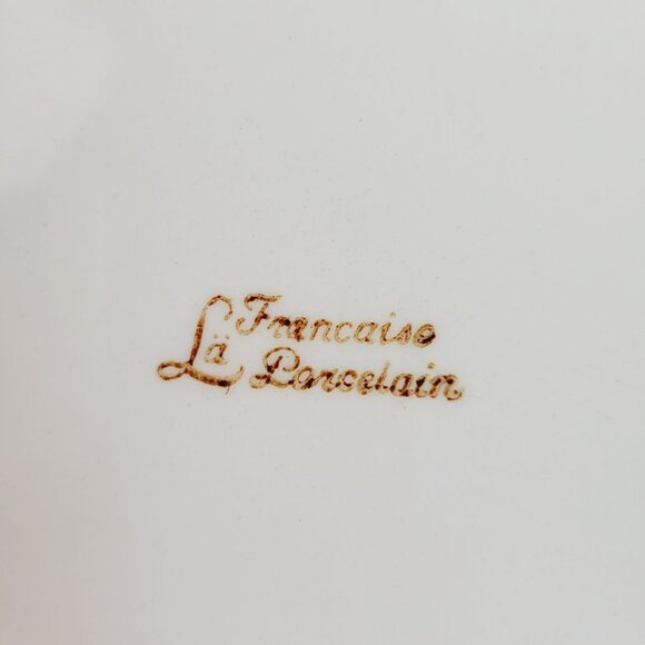 Antique Shabby Chic Porcelain Blue Shell Pink Floral Bowl c1900-16 La Francaise - Picture 8 of 12